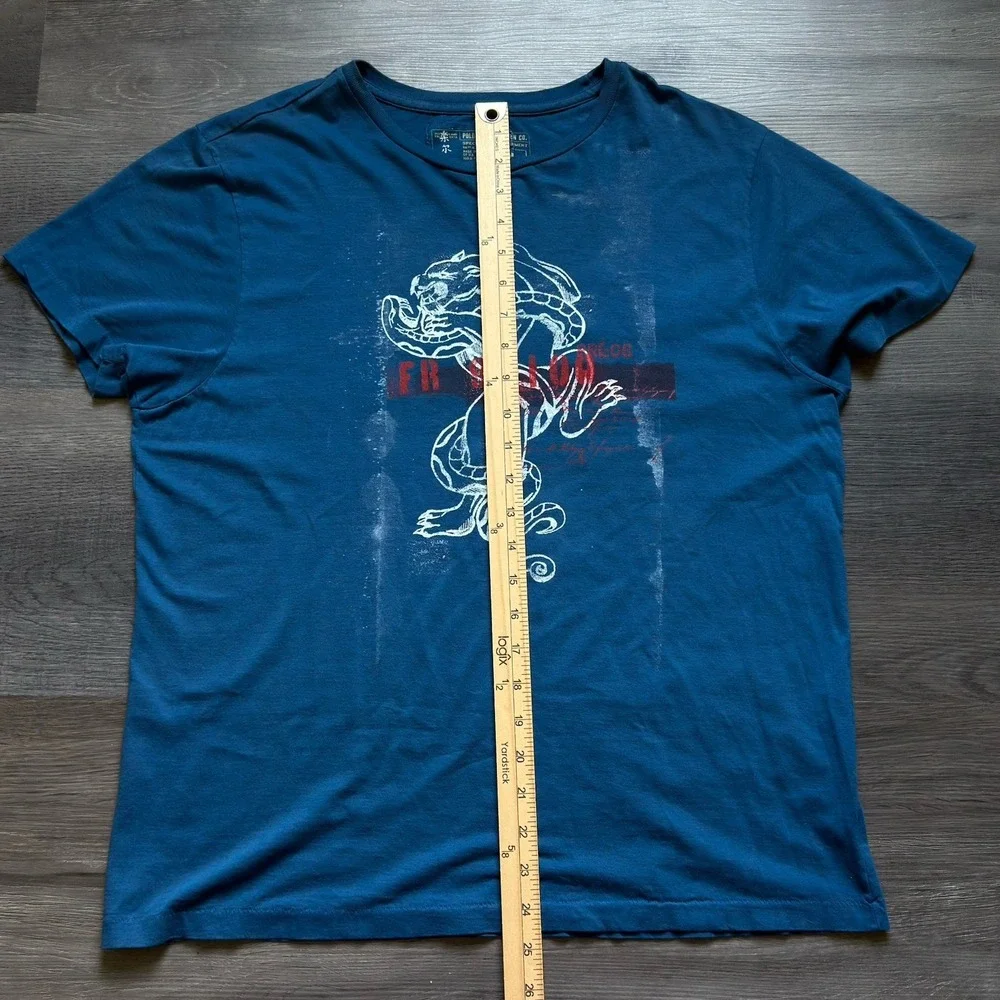 Vintage 90s Y2K Polo Ralph Lauren Japanese Military Graphic Tshirt Mens L Rare